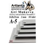 A5 Mukavva Gri 3 Mm 10 Adet 1 Paket 14,8X21 Cm A-5 Mukavva 3 Mm Kalinliginda A-5 Mukavva