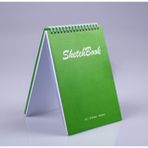 A5 Sert Kapaklı Eskiz Defteri 200 Gr. 30 Yaprak (60 Sayfa) 14,8 x 21 cm Sketchbook - Yeşil