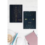 A5 Spiralli Defter 2'li Set Çizgisiz 96 Sayfa Karton Kapak Houmai Mistik ve Umay Zodyak