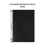 A5 Sunum Dosyası 20 Yaprak Siyah