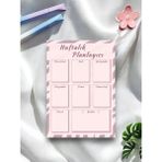 A5 Zebra Desenli Haftalık Planlayıcı - Notepad - Not Defteri - Bloknot - Pembe - Mor