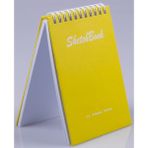 A6 Sert Kapaklı Eskiz Defteri 200 Gr. 30 Yaprak (60 Sayfa) 10,5 x 14,8 cm Sketchbook - Sarı