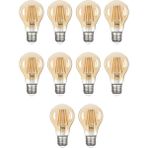 A60 Bal Cam LED Ampul 6W 2500K E27 (Gün Işığı) 3'lü Erd-37 - 10'lu