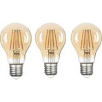 A60 Bal Cam LED Ampul 6W 2500K E27 (Gün Işığı) 3'lü Erd-37
