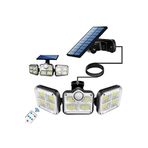 A618 Kumandalı Solar Güneş Enerjili 122 Ledli Hareket Sensörlü Bahçe Aydınlatma