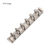 A7-6 Halkalar A4/a5/a6/a7 Metal Spiral Halka Bağlayıcı Klip Dıy Doldurulabilir Dizüstü Bağlama Çember Gevşek Yaprak Dosya Klasörü Öğrenci Not Defteri Aksesuarı (Yurt Dışından) - Renkli - Notebooks