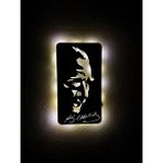 Aa Pilli Ledli Imzalı Atatürk Süliet Tablosu, Ahşap Tablo, Atatürk Imzalı Portre, Duvar Dekorasyonu - 55 x 30