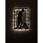 Aa Pilli Ledli Işıklı Atatürk Kocatepe Tablo, Atatürk Portre, Dekoratif Tablo - 55x35
