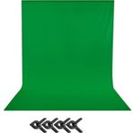 Aa Plus Green Screen Yeşil Fon Perde Chromakey Greenbox (2X4M)+4 Adet Mandal