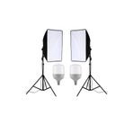 AA Plus Ikili Softbox Seti (50X70 Cm) Lambalı Toplam 9000 Lümen Beyaz