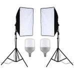 Aa Plus Ikili Softbox Seti ( 50X70 Cm) Lambalı Toplam 9000 Lümen