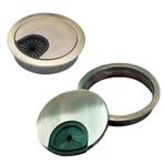 AACGIN [2 Paket] Metal Masa Halkası 2 inç (50 mm) Kablolar için Metal Masa Deliği Kapağı Çinko Alaşımlı Masa Kordonu Tel Kabloyu Yönetmek ve Gizlemek için Delik Kapağı - Bronz