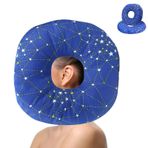 Aarcyye Delikli piercing, kulak koruması, yan uyku yastığı, kulak ağrılarına karşı delikli rahatlatma yastığı, kulak arkası için uygundur, kulak arkası piercingi, yatak odası, mavi yıldız