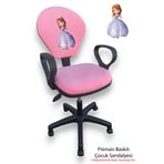 AatoliaRugs Pembe Prenses Sandalye Çocuk Odası Ders Çalışma Sandalyesi Ofis Koltuğu Kız Çocuk Sandalyesi