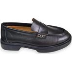 Aayak&Kabımofficial Hakiki Deri Kadın Loafer Makosen Casual Fiyonklu Günlük Ayakkabı Siyah 36
