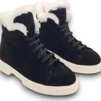 Aayak&Kabımofficial Hakiki Deri Siyah Bağcıklı Kürk Astarlı Soğuk Geçirmez Hafif Taban Kısa Günlük Kadın Bot Postal Siyah 40