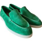 Aayak&Kabımofficial Hakiki Deri Yeşil Günlük Kadın Ayakkabı Loafer Makosen Yeşil 38
