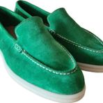 Aayak&Kabımofficial Hakiki Deri Yeşil Günlük Kadın Ayakkabı Loafer Makosen Yeşil 40