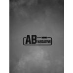 Ab - Negatif Kan Grubu Araba Motorsiklet Etiket Sticker 14cm Siyah Renk