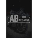Ab- Negatif Kan Grubu Sticker - Oto Sticker - Araba Sticker - Motor Sticker - Cam Sticker - 11,5cm X 4,5cm - Gri