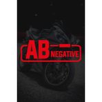 Ab- Negatif Kan Grubu Sticker - Oto Sticker - Araba Sticker - Motor Sticker - Cam Sticker - 11,5cm X 4,5cm - Kırmızı