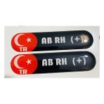 Ab Rh+ Damla Sticker Kan Grubu Ikili 8cmx1,8cm