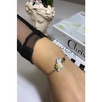 Ab Shop Unisex Beyaz Unicorn Figürlü Özel Murano Cam Bileklik