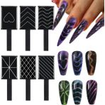 Aba Nails 9lu Set Kedi Gözü Oje Için Mıknatıs Karışık Efekt Cat Eye Magnet - Siyah