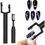 Aba Nails Kedi Gözü Oje Için 3 Yönlü Mıknatıs Cat Eye Magnet Dalga Efekt Siyah