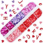 Aba Nails Parlak Tırnak Süsleme Folyo Pulları Kalpler ve Harfler Nail Art