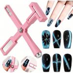 Aba Nails Pembe Kedi Gözü Oje 5i Bir Arada Mıknatıs Cat Eye Magnet