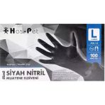 Aba Nails Pudrasız Siyah Nitril Eldiven Large Haspet 100LÜ