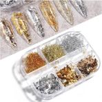 Aba Nails Tırnak Süsleme Folyo Parçaları 6'lı Set Nail Art