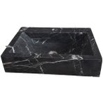 Abahanoğlu Mermer Doğal Taş Lavabo, Mermer Lavabo, Lavabo, Evye, Çanak, Lavabolar, Doğal Lavabo - 45x55x15 cm