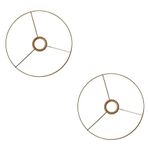 Abajur Teli & Makrome Avize teli 2 ADET Dokulu Mat Gold E27 Uyumlu – Abajur Şapkası İskeleti Galvanizli Metal Çerçeve | Kalın, Paslanmaz (GOLD (Mat, Dokulu, Altın Sarısı), 47 CM)