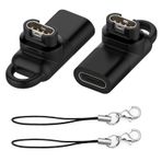 Abanen Garmin Saat Şarj Cihazı Konektörü Erkek Adaptörü, Garmin Instinct 2 Solar/Fenix 5/6/7X/7/6X/Venu 2 Plus/EPIX/Forerunner 955 255 için C Tipi Şarj Adaptörü