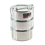 Abant Çelik 3'lü 14x7 cm Sefertası Yemek Taşıma Kabı