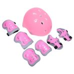 Abaodam 1 Takım Çocuk spor koruyucu kıyafetleri paten kaskı koruyucu giysiler çocuklar bisiklet koruyucu donanım kaykay için koruyucu giysiler paten ekipmanları naylon pembe