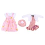 Abaodam 1 Takım giysileri Doll giysileri gelinlik giydirme kız elbise kız kıyafetler oyuncak bebekler kostümü narin etek bez pembe