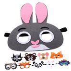 Abaodam 10 Parça festival için hayvan maskeleri cadılar bayramı maskesi kostüm araları açılmak halloween mask yüz maskesi dekoratif orman hayvan maskesi Parti Hediyesi dokunmamış kumaş