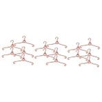 Abaodam 15 Pcs Mini Askı Elbise Askıları Elbise Rafı Elbise Kurutma Rafı Elbise Asılı Raf Bebek Evi Minyatür Askılar Narin Küçük Askılar Demir Pembe Ob11 Giyim Elbise