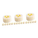 Abaodam 18 Parça Simüle Edilmiş Muz Segmenti Meyve Mutfak Masası Centerpieces Yapay Muz Dilimi Modeli Sahte Muz Tahta Çıkartmaları Pvc 3 Boyutlu Beyaz Yemek Masası