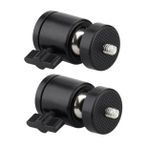 Abaodam 2 Adet Sıcak Ayakkabı Montajı Işık Montajı Kamera Video Kamera Akıllı Telefonlar Mini 1/4 İnç Tripod Aksesuarı 360 Derece Dönüş Metal Yapı