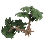 Abaodam 2 Adet Simülasyon ağaç süsleri model demiryolu manzarası diorama için minyatür ağaçlar yeşillik küçük sahte tren modeli ağaçları mini kum masa bitki modeli sahne düzeni modeli pvc