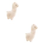 Abaodam 2 Hayvan Peluş Oyuncaklar Noel Peluş Doğum Günü Peluş Oyuncaklar Ağırlıklı Peluş Hayvanlar Alpaka Peluş Doldurulmuş Hayvan Noel Peluş Oyuncak Beyaz