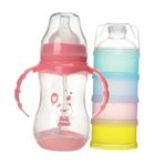 Abaodam 2 Süt Tozu Kutusu Bebek Besleme Bebek Maması Dağıtıcısı Bebek Biberonu Formül Dağıtıcı Çocuk Süt Şişesi Süt Tozu Dağıtıcısı Taşınabilir Süt Şişesi Biberonlar Pp Pembe