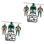 Abaodam 2 Takım Asker Modeli Oyuncakları Playset Mini Asker Helikopter Kiti Erkekler Playset Modelleri Erkek Oyuncakları Çocuklar Mini Oyuncaklar Eril Helikopter Oyuncak