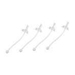 Abaodam 4 Adet su musluğu biberon silikon pipet şişe samanı payet çocuklar su şişesi süt şişesi saman bebek içme şişesi enayi yer değiştirmek içme kabı içki bardağı Aksesuarlar Silika jeli