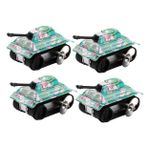 Abaodam 4 Teneke Tank karikatür oyuncaklar kurmalı çocuk oyuncakları atlama saç tokaları mini tank oyuncakları sevimli mini tank nostalji saat mekanizması demir küçük tank tankı