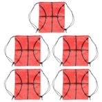 Abaodam 5 Adet Basketbol Büzgülü Çanta Basketbol Sırt Çantası İpli Askılı Çanta Futbol Hediyeler İpli Sırt Çantası Beyzbol Partisi Iyilik Hazırlan Küçük Eşya Oxford Kumaş Fitness